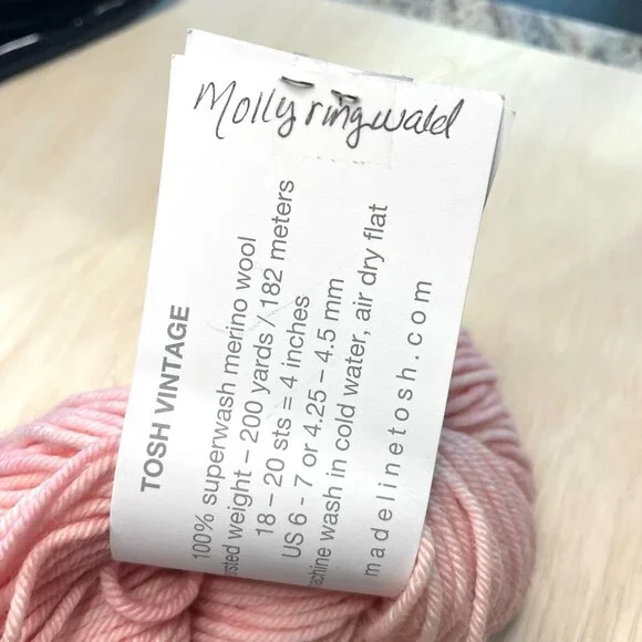 MadelineTosh Tosh Vintage Worsted Weight Yarn SW Merino 200 Yds "Molly Ringwald" - Picture 2 of 5